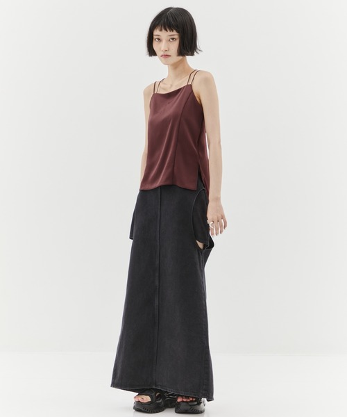 CLANE/クラネ】CIRCLE CUT LAYERED DENIM SKIRT/サークルカット
