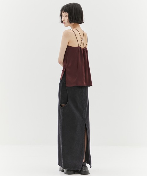 CLANE/クラネ】CIRCLE CUT LAYERED DENIM SKIRT/サークルカット
