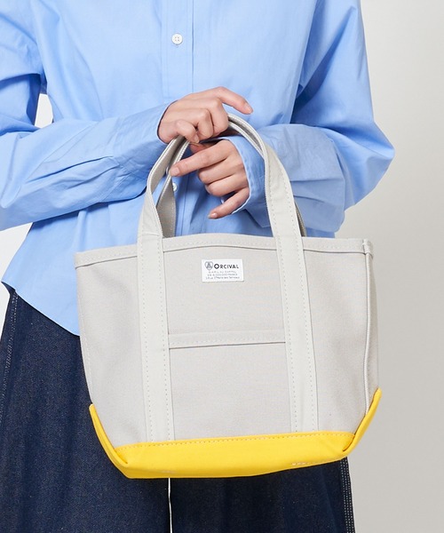 ORCIVAL（オーシバル）の「TOTE BAG SMALL トート バック スモール（トートバッグ・レディース・その他1/その他2/その他3/その他5/その他11/その他8/その他10/その他13/その他19/その他6/その他14/その他15/その他16/その他17/その他18/その他4/その他7/その他9/その他12/その他20/その他21/グレー系その他2/ベージュ系その他/オレンジ系/グレー系その他/ターコイズブルー/ホワイト系その他2/ホワイト系その他・FREE/ONE SIZE）」の4枚目の写真