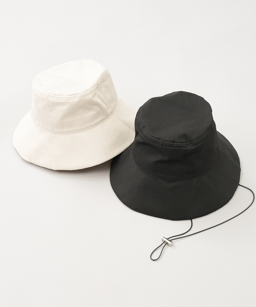 abahouse mavie（アバハウスマヴィ）の「コットンナイロンハット(ストラップ付)（ハット・レディース・ライトグレー/ブラック・フリー）」の13枚目の写真