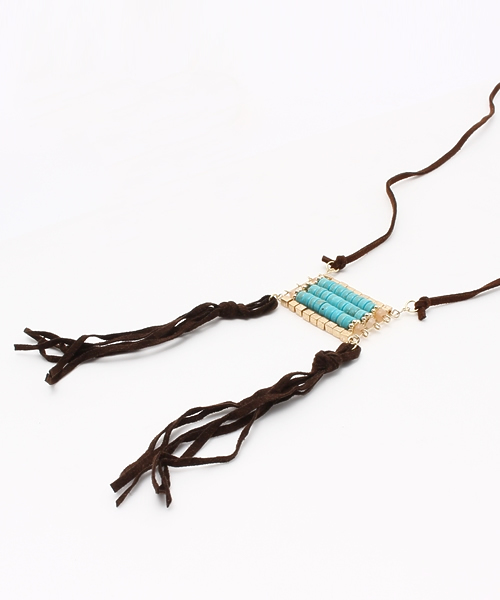 Kastane（カスタネ）の「フリンジネックレス（ネックレス・レディース・ブラウン・FREE）」の4枚目の写真