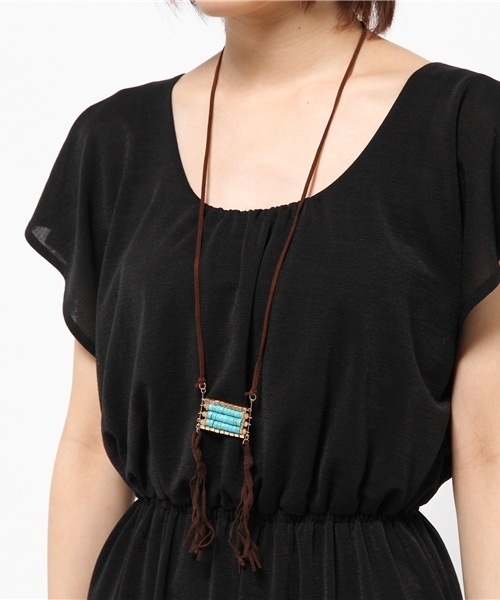 Kastane（カスタネ）の「フリンジネックレス（ネックレス・レディース・ブラウン・FREE）」の2枚目の写真