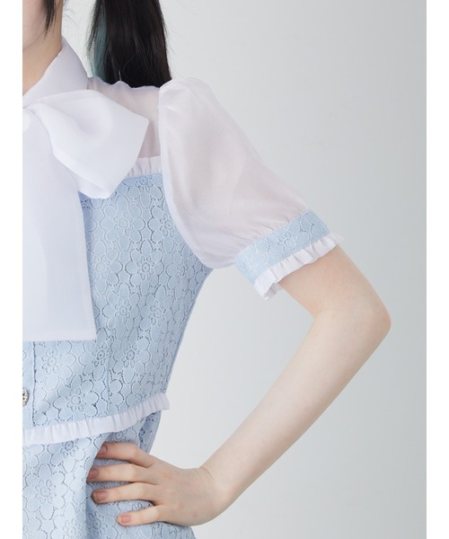 【セール】レースリボンタイワンピース（ワンピース）｜Ank Rouge（アンクルージュ）