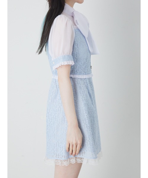 【セール】レースリボンタイワンピース（ワンピース）｜Ank Rouge（アンクルージュ）