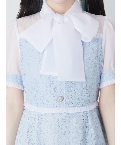 【セール】レースリボンタイワンピース（ワンピース）｜Ank Rouge（アンクルージュ）