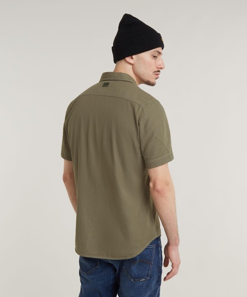 G-STAR（ジースター）の「MARINE SLIM SHIRT/カラーデニムシャツ（シャツ/ブラウス・メンズ・グリーン系その他/ベージュ系その他/ブルー系その他・LARGE/MEDIUM/SMALL/X-LARGE/X-SMALL）」の5枚目の写真