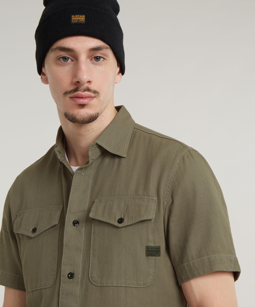 G-STAR（ジースター）の「MARINE SLIM SHIRT/カラーデニムシャツ（シャツ/ブラウス・メンズ・グリーン系その他/ベージュ系その他/ブルー系その他・LARGE/MEDIUM/SMALL/X-LARGE/X-SMALL）」の4枚目の写真