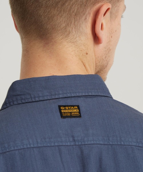 G-STAR（ジースター）の「MARINE SLIM SHIRT/カラーデニムシャツ（シャツ/ブラウス・メンズ・グリーン系その他/ベージュ系その他/ブルー系その他・LARGE/MEDIUM/SMALL/X-LARGE/X-SMALL）」の17枚目の写真