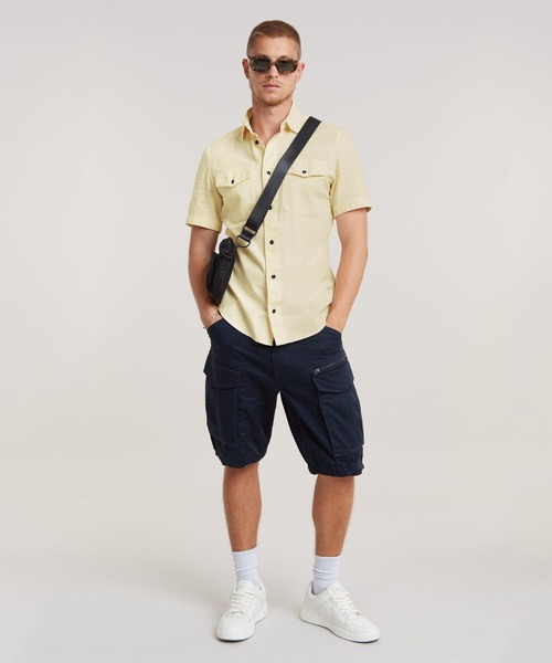 G-STAR（ジースター）の「MARINE SLIM SHIRT/カラーデニムシャツ（シャツ/ブラウス・メンズ・グリーン系その他/ベージュ系その他/ブルー系その他・LARGE/MEDIUM/SMALL/X-LARGE/X-SMALL）」の9枚目の写真