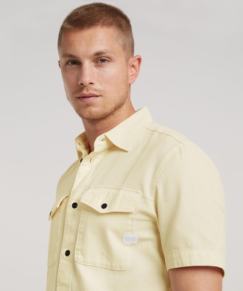 G-STAR（ジースター）の「MARINE SLIM SHIRT/カラーデニムシャツ（シャツ/ブラウス・メンズ・グリーン系その他/ベージュ系その他/ブルー系その他・LARGE/MEDIUM/SMALL/X-LARGE/X-SMALL）」の12枚目の写真