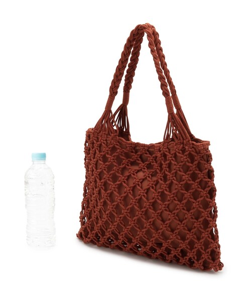 grove（グローブ）の「◆マクラメスクエアトート（トートバッグ・レディース・アイボリー/グレー/ブラック/ダークグレー/レンガ・00）」の21枚目の写真