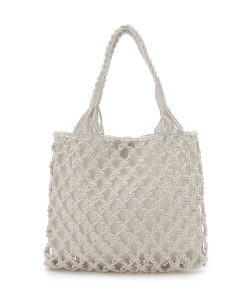 grove（グローブ）の「◆マクラメスクエアトート（トートバッグ・レディース・アイボリー/グレー/ブラック/ダークグレー/レンガ・00）」の20枚目の写真