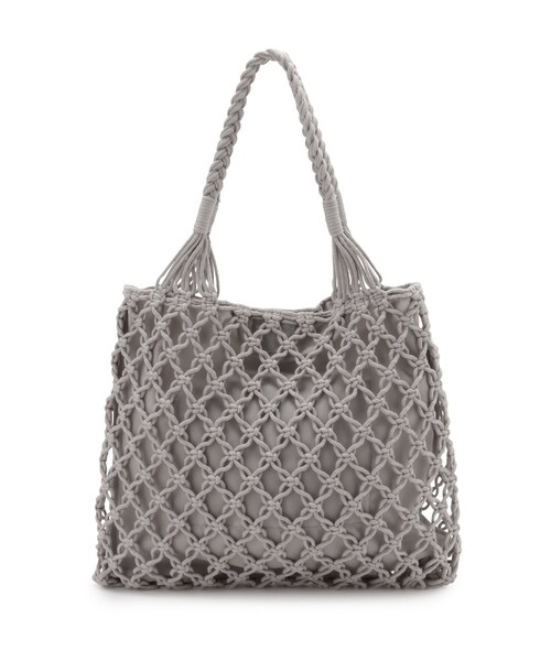 grove（グローブ）の「◆マクラメスクエアトート（トートバッグ・レディース・アイボリー/グレー/ブラック/ダークグレー/レンガ・00）」の19枚目の写真