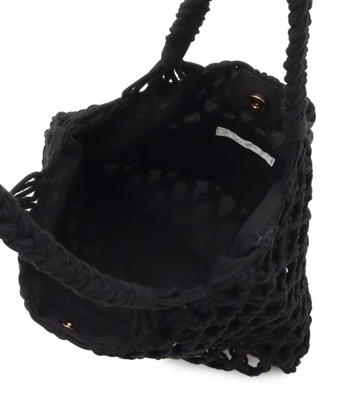 grove（グローブ）の「◆マクラメスクエアトート（トートバッグ・レディース・アイボリー/グレー/ブラック/ダークグレー/レンガ・00）」の9枚目の写真