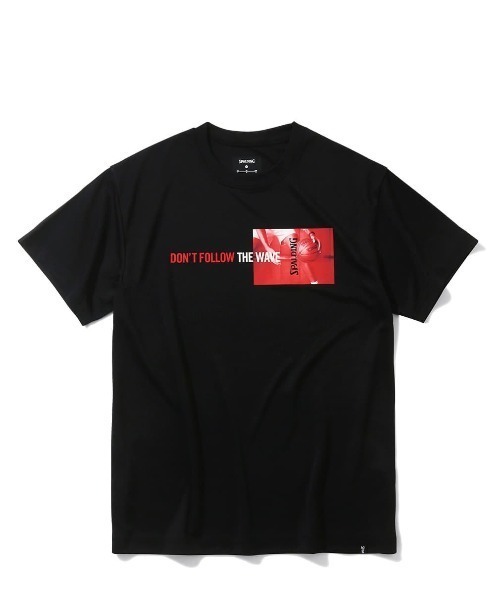 SPALDING（スポルディング）の「【SPALDING/スポルディング】Tシャツ フォト ドント フォロー ザ ウエーブ/半袖吸水速乾UVカットTシャツ（Tシャツ/カットソー・メンズ・ホワイト/ブラック・MEDIUM/X-LARGE/LARGE/SMALL）」の8枚目の写真