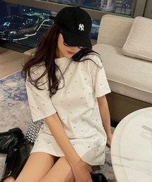 ラインストーンオーバーTシャツ