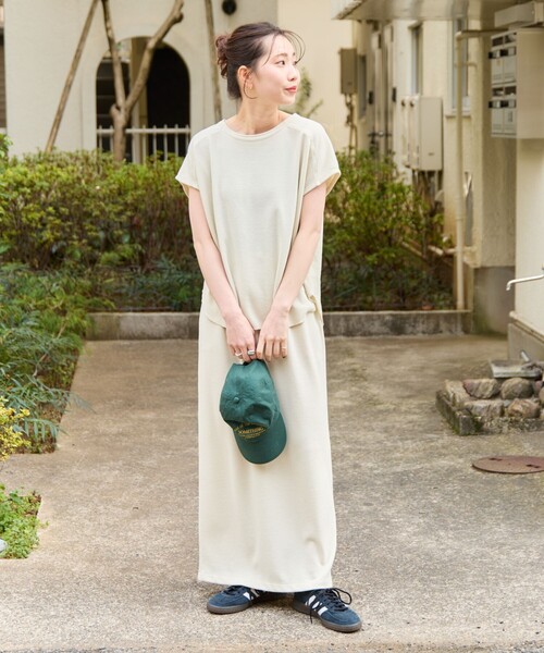 FREAK'S STORE(フリークスストア)の「限定展開 ハニカム トップス×スカート セットアップ(ノースリーブTシャツ・タイトスカート)(セットアップ・レディース・グリーン/ラベンダー/ブラック/グレー/ナチュラル・SMALL/MEDIUM)」の6枚目の写真