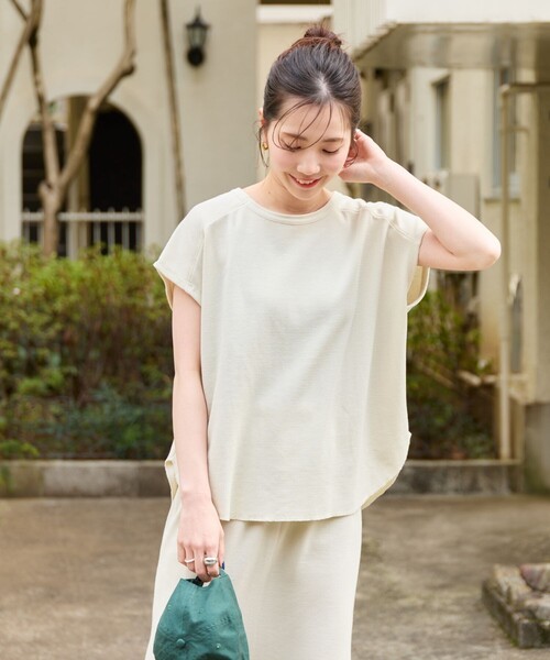 FREAK'S STORE(フリークスストア)の「限定展開 ハニカム トップス×スカート セットアップ(ノースリーブTシャツ・タイトスカート)(セットアップ・レディース・グリーン/ラベンダー/ブラック/グレー/ナチュラル・SMALL/MEDIUM)」の9枚目の写真