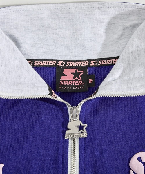 STARTER(スターター)の「STARTER ハートロゴショート丈ハーフジップTシャツ / レディース チビT(Tシャツ/カットソー・レディース・ブラック/ホワイト系/ブルー・L/M)」の20枚目の写真