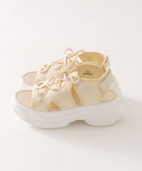 OLIVE des OLIVE（オリーブデオリーブ）の「レースアップスポーツサンダル　1041130080（サンダル・レディース・アイボリー/ブラック・SMALL/MEDIUM/LARGE）」の14枚目の写真