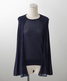 ラメ ケープ ニット HUIT