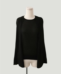 ラメ ケープ ニット HUIT