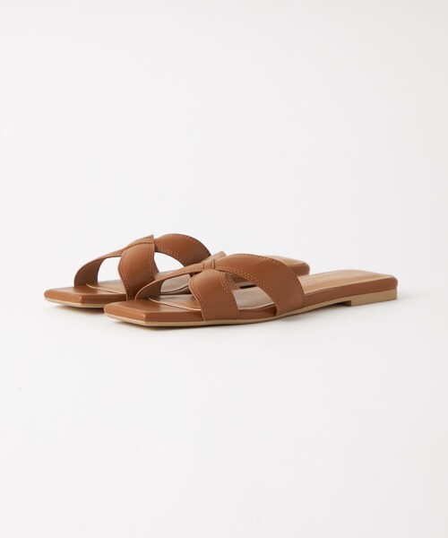 green label relaxing（グリーンレーベルリラクシング）の「クロス フラット サンダル（サンダル・レディース・ブラック/ブラウン/ゴールド・S/M/L）」の9枚目の写真