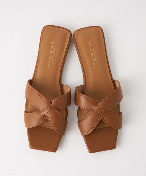 green label relaxing（グリーンレーベルリラクシング）の「クロス フラット サンダル（サンダル・レディース・ブラック/ブラウン/ゴールド・S/M/L）」の10枚目の写真