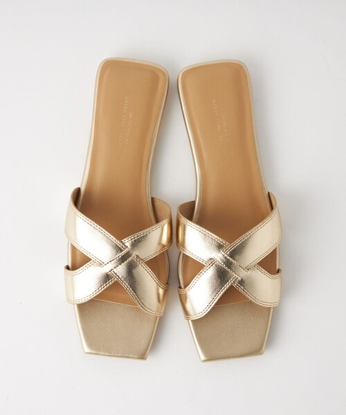 green label relaxing（グリーンレーベルリラクシング）の「クロス フラット サンダル（サンダル・レディース・ブラック/ブラウン/ゴールド・S/M/L）」の17枚目の写真