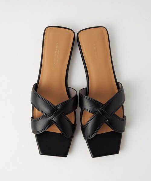 green label relaxing（グリーンレーベルリラクシング）の「クロス フラット サンダル（サンダル・レディース・ブラック/ブラウン/ゴールド・S/M/L）」の21枚目の写真