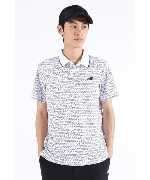 New Balance Golf(ニューバランスゴルフ)の「【new balance golf】COOLMAX ピクセルロゴ 半袖 ポロシャツ (MENS SPORT)(ポロシャツ・メンズ・ブラック/ブルー系その他2/ホワイト・MEDIUM/LARGE/X-LARGE)」の2枚目の写真