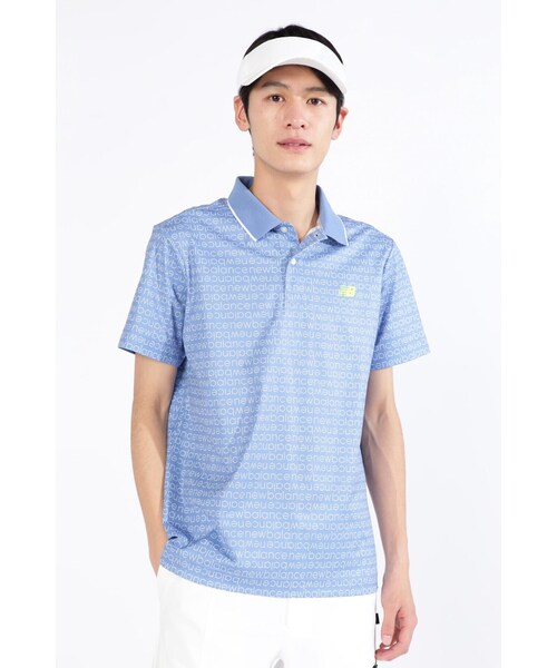 New Balance Golf(ニューバランスゴルフ)の「【new balance golf】COOLMAX ピクセルロゴ 半袖 ポロシャツ (MENS SPORT)(ポロシャツ・メンズ・ブラック/ブルー系その他2/ホワイト・MEDIUM/LARGE/X-LARGE)」の3枚目の写真