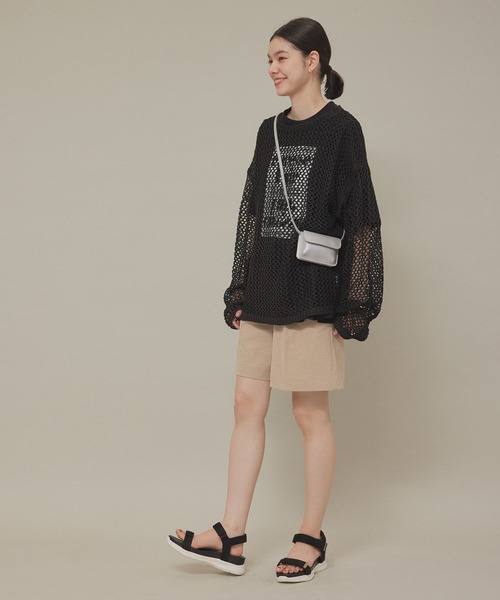 ROPE' PICNIC（ロペピクニック）の「汗染み防止/オーバーサイズプリントTシャツ（Tシャツ/カットソー・レディース・ピンク/ブラック/オフホワイト/チャコールグレー・38）」の13枚目の写真