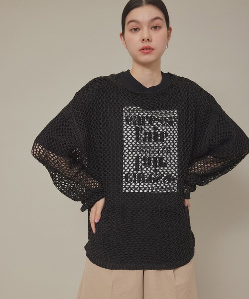 ROPE' PICNIC（ロペピクニック）の「汗染み防止/オーバーサイズプリントTシャツ（Tシャツ/カットソー・レディース・ピンク/ブラック/オフホワイト/チャコールグレー・38）」の14枚目の写真