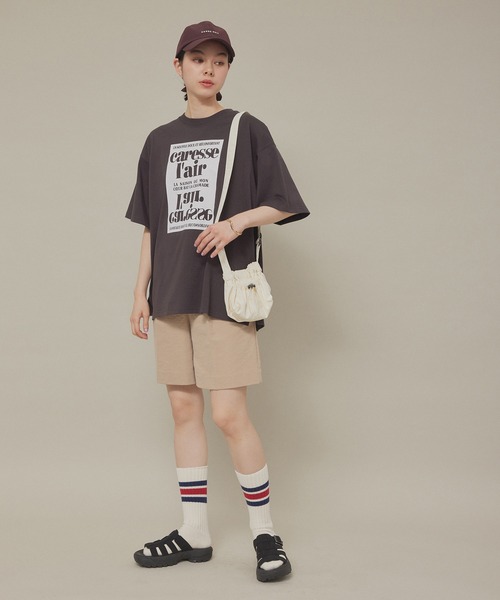ROPE' PICNIC（ロペピクニック）の「汗染み防止/オーバーサイズプリントTシャツ（Tシャツ/カットソー・レディース・ピンク/ブラック/オフホワイト/チャコールグレー・38）」の16枚目の写真
