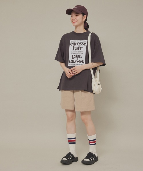 ROPE' PICNIC（ロペピクニック）の「汗染み防止/オーバーサイズプリントTシャツ（Tシャツ/カットソー・レディース・ピンク/ブラック/オフホワイト/チャコールグレー・38）」の17枚目の写真