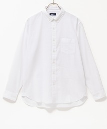 NAVY リネン混ロングスリーブシャツ