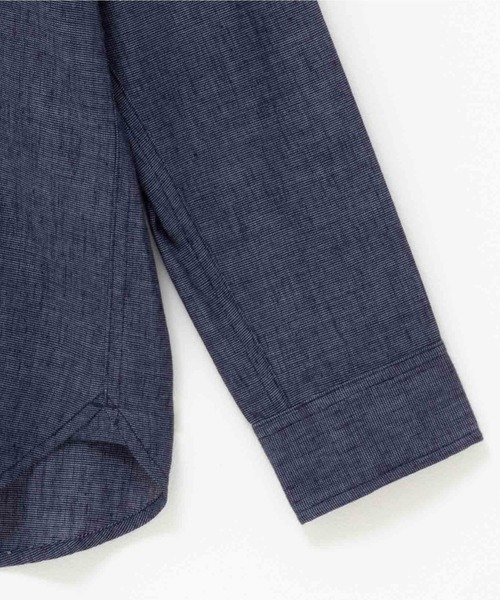 NAVY(ネイビー)の「NAVY リネン混ロングスリーブシャツ(シャツ/ブラウス・メンズ・ホワイト/グレー/ネイビー・S/L/XL/XXL/M)」の6枚目の写真