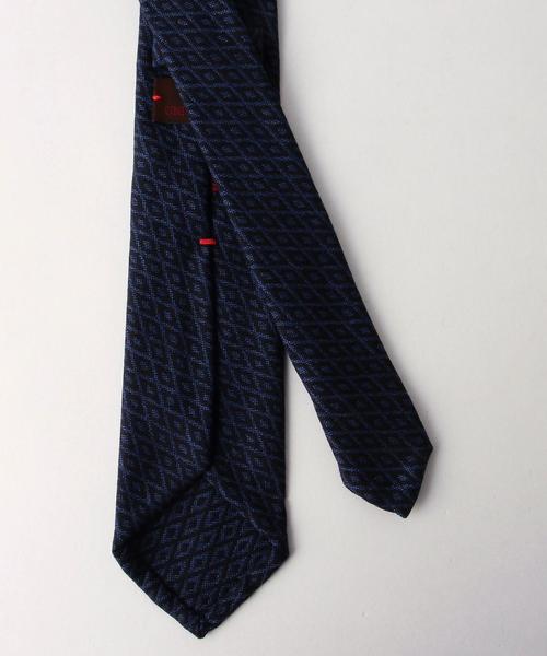 Fiorio イタリア製ニットタイ UNITED ARROWS Green Label Relaxing別注品　ユナイテッドアローズネイビードットネクタイ 試着のみ フィオリオ シルク ニットタイ ネクタイ イタリア製 fiorio