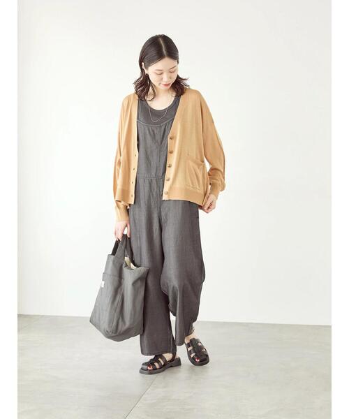 Samansa Mos2 blue（サマンサモスモスブルー）の「【接触冷感】クールデニムサロペット（デニムパンツ・レディース・ネイビー/ブラック/ブルー・F）」の16枚目の写真