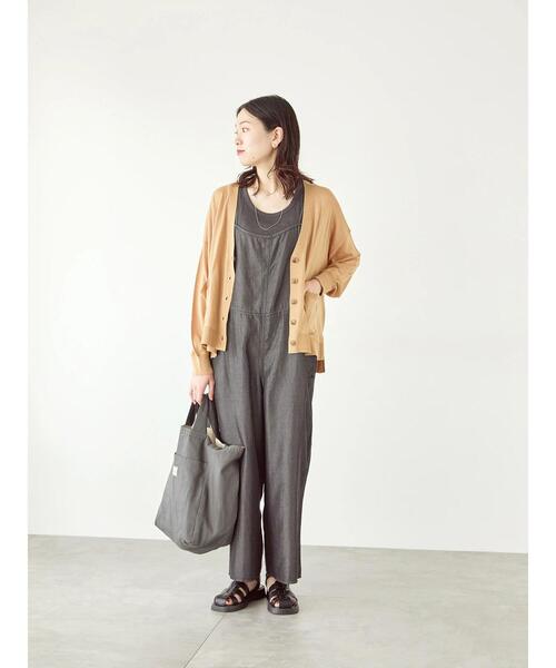 Samansa Mos2 blue（サマンサモスモスブルー）の「【接触冷感】クールデニムサロペット（デニムパンツ・レディース・ネイビー/ブラック/ブルー・F）」の17枚目の写真