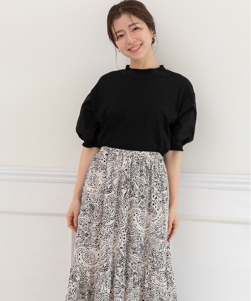 PREFERIR（プレフェリール）の「綿生地 ボリューム半袖  Tシャツ（Ｓ，Ｍ，Ｌ）スリーサイズ（Tシャツ/カットソー・レディース・ホワイト/ブラック・SMALL/MEDIUM/LARGE）」の10枚目の写真