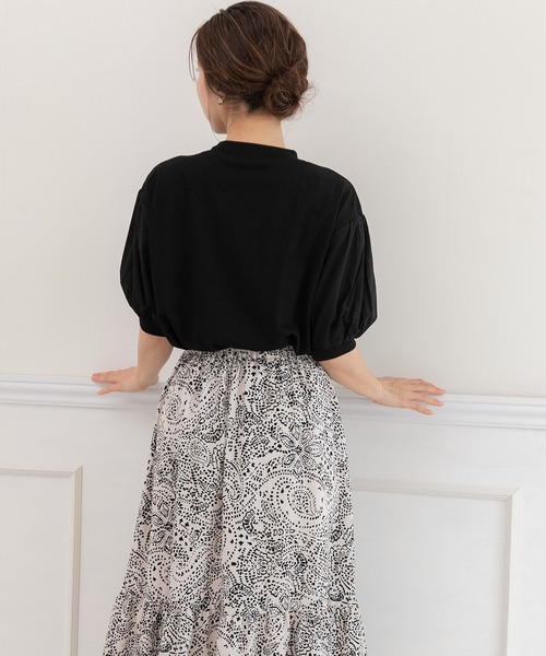 PREFERIR（プレフェリール）の「綿生地 ボリューム半袖  Tシャツ（Ｓ，Ｍ，Ｌ）スリーサイズ（Tシャツ/カットソー・レディース・ホワイト/ブラック・SMALL/MEDIUM/LARGE）」の13枚目の写真