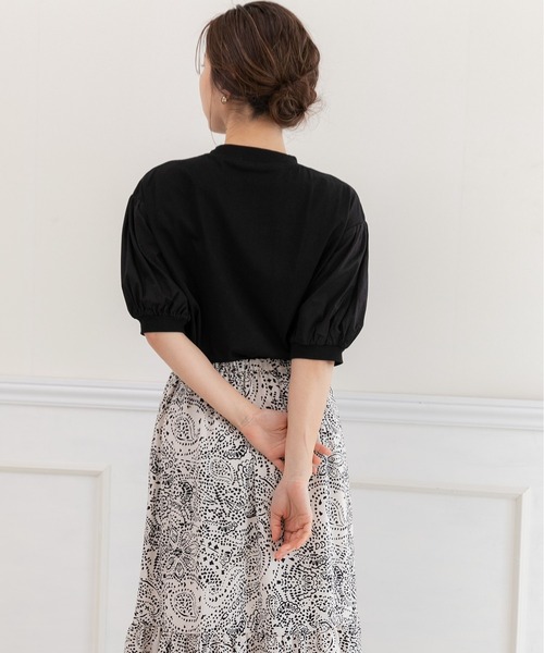 PREFERIR（プレフェリール）の「綿生地 ボリューム半袖  Tシャツ（Ｓ，Ｍ，Ｌ）スリーサイズ（Tシャツ/カットソー・レディース・ホワイト/ブラック・SMALL/MEDIUM/LARGE）」の14枚目の写真