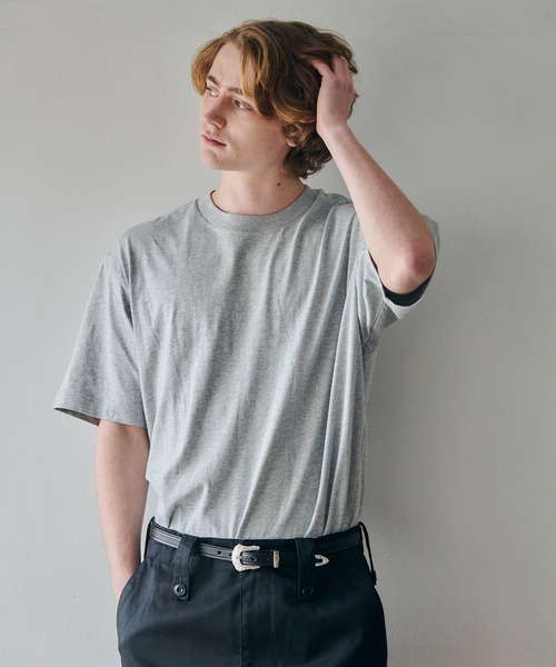 MAISON CLUB（メゾンクラブ）の「【SETUP7】Premium Cotton Over Size Tee オーバーサイズTee　プレミアムコットン100％　WILL（Tシャツ/カットソー・メンズ・ホワイト/ブラック/ネイビー/グレー/ヘザーグレー/カーキ/グレイッシュベージュ/ブラウン/グリーン・M/S/XL/L）」の14枚目の写真