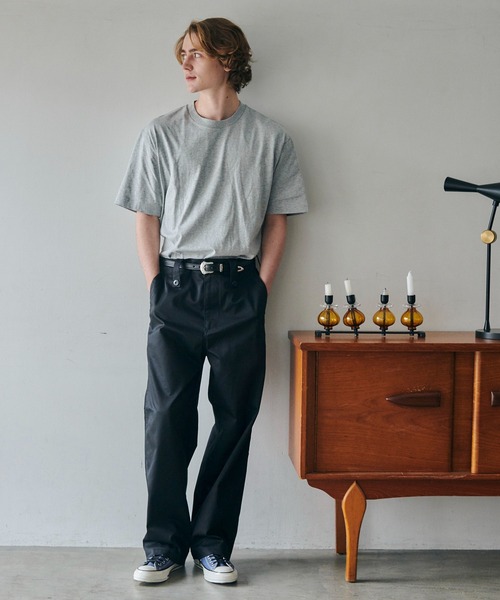 MAISON CLUB（メゾンクラブ）の「【SETUP7】Premium Cotton Over Size Tee オーバーサイズTee　プレミアムコットン100％　WILL（Tシャツ/カットソー・メンズ・ホワイト/ブラック/ネイビー/グレー/ヘザーグレー/カーキ/グレイッシュベージュ/ブラウン/グリーン・M/S/XL/L）」の19枚目の写真