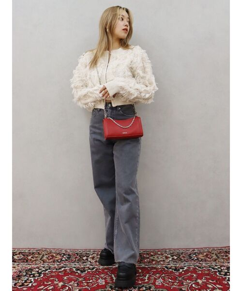 EVRIS（エヴリス）の「チェーンスリムショルダーBAG（ショルダーバッグ・レディース・シルバー/レッド/ブラック・FREE）」の9枚目の写真