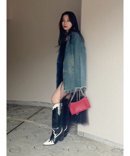 EVRIS（エヴリス）の「チェーンスリムショルダーBAG（ショルダーバッグ・レディース・シルバー/レッド/ブラック・FREE）」の14枚目の写真