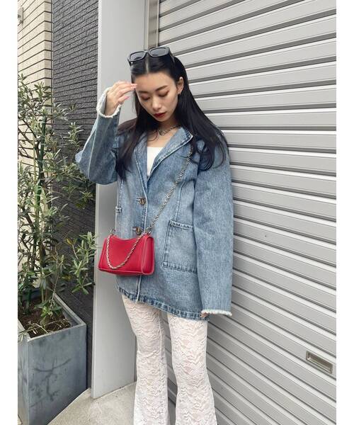 EVRIS（エヴリス）の「チェーンスリムショルダーBAG（ショルダーバッグ・レディース・シルバー/レッド/ブラック・FREE）」の17枚目の写真