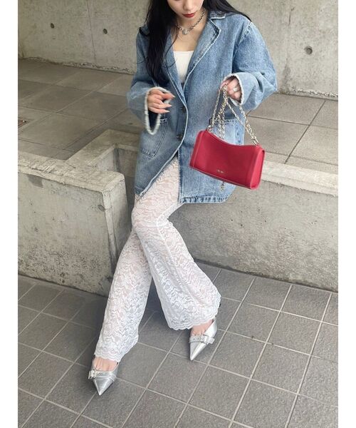 EVRIS（エヴリス）の「チェーンスリムショルダーBAG（ショルダーバッグ・レディース・シルバー/レッド/ブラック・FREE）」の18枚目の写真